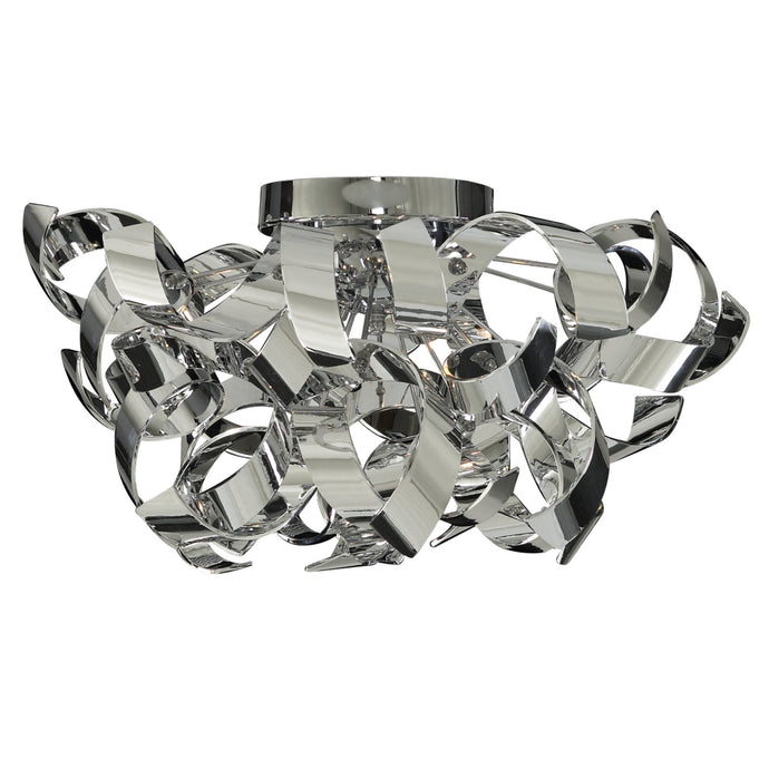 Searchlight 4973-3CC Curls   3Lt CC/Acrylic Half Flush - 31218