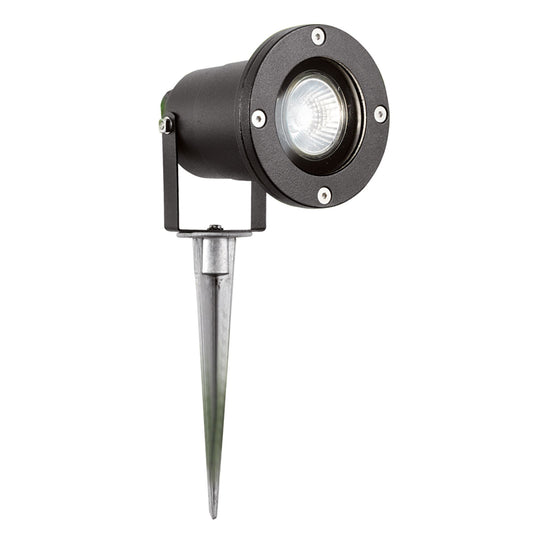 Searchlight 5001BK-LED Outdoor & Porch (Gu10 LED) - Black Directional Spike Light - 21033