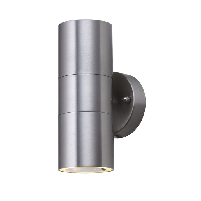 Searchlight 5008-2-LED LED Outdoor & Porch (Gu10 LED) Wall 2Lt Stainless Steel Tube - 21701