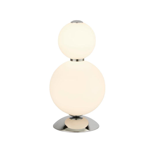 Searchlight 51021-2CC Snowball 2Lt Table Lamp, Chrome With Opal Glass Shade - 26469