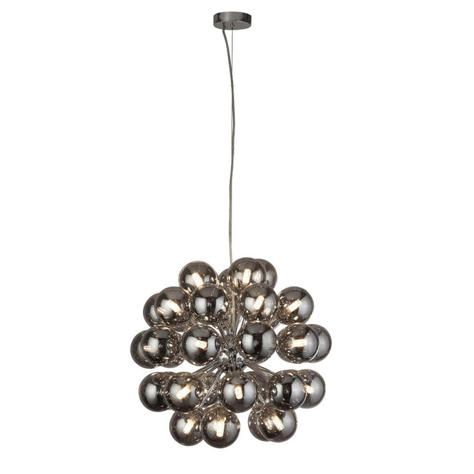 Searchlight 52131-27SM Berry 27Lt Pendant, Chrome With Smoked Glass - 31247