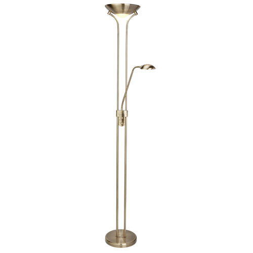 Searchlight 5430AB LED Mother & Child Floor Lamp - Antique Brass - 23007