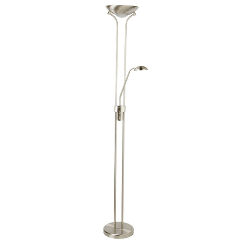 Searchlight 5430SS LED Mother & Child Floor Lamp - Satin Silver - 22746