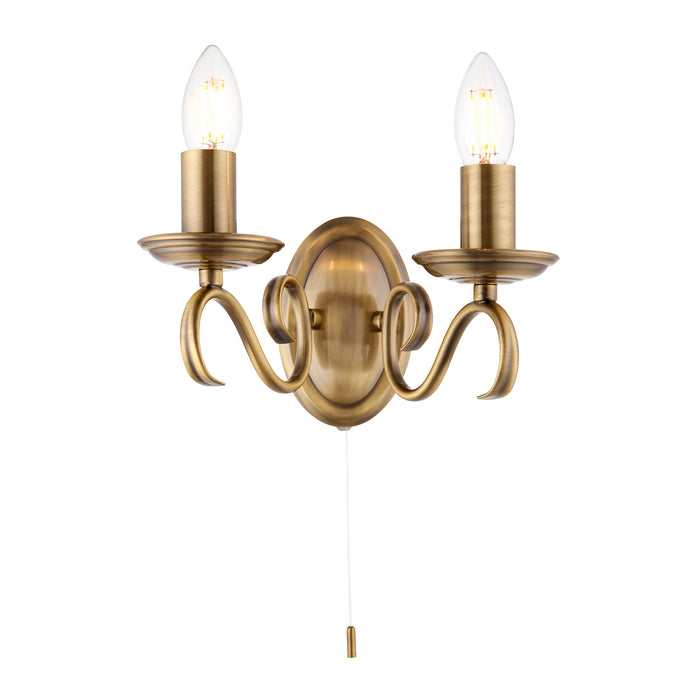 Endon Lighting 2030-2AN Bernice 2lt Wall - 25718