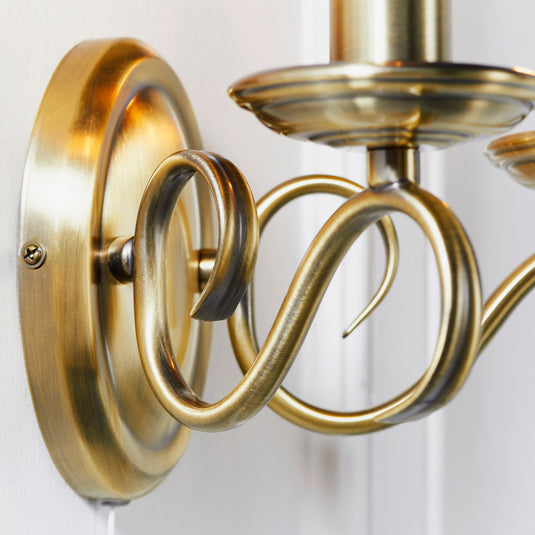 Endon Lighting 2030-2AN Bernice 2lt Wall - 25718