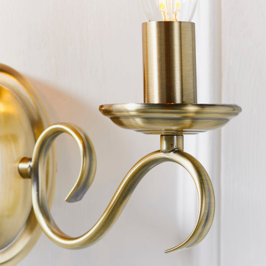 Endon Lighting 2030-2AN Bernice 2lt Wall - 25718