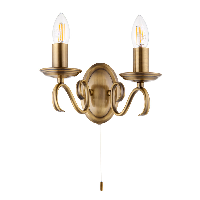 Load image into Gallery viewer, Endon Lighting 2030-2AN Bernice 2lt Wall - 25718
