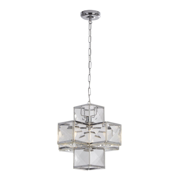 Searchlight 5591-1CC Glacier 1Lt Acrylic Pendant - Chrome - 25675