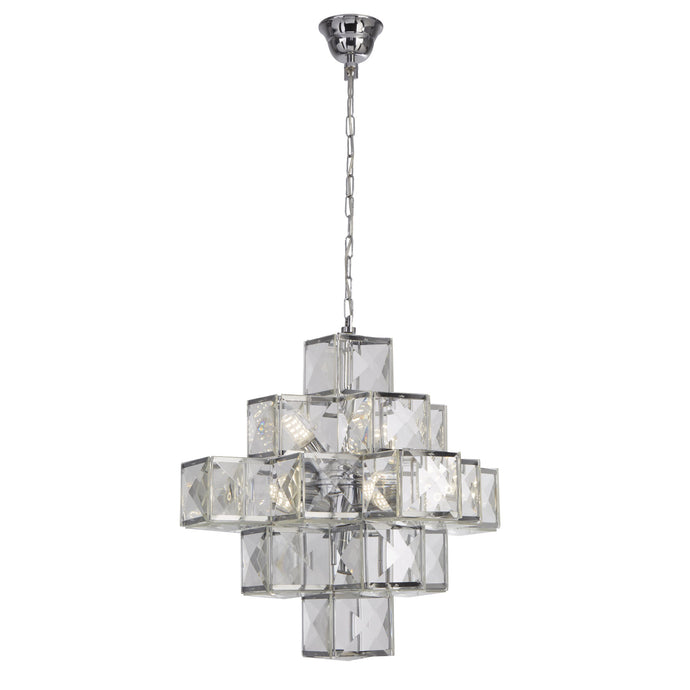 Searchlight 5597-7CC Glacier  7Lt Acryclic Pendant - Chrome - 31277