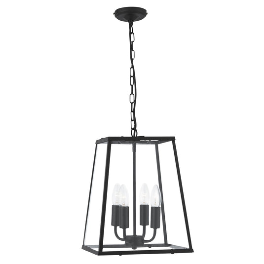 Searchlight 5614BK Lantern  - 4Lt Black Pendant - 25798