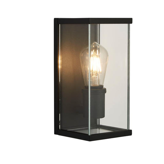 Searchlight 56871BK Outdoor 1Lt Wall Light,  Die Cast With Glass Shade - 31283