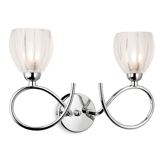 Firstlight 5917CH Grove 2 Light Polished Chrome Wall Light