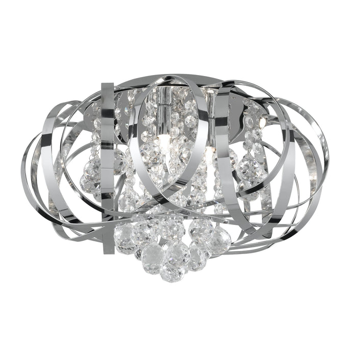 Searchlight 5973-3CC Tilly CC 3Lt Flush Ftg - Cl Glass Balls - 31313