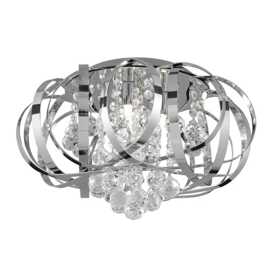 Searchlight 5973-3CC Tilly CC 3Lt Flush Ftg - Cl Glass Balls - 31313