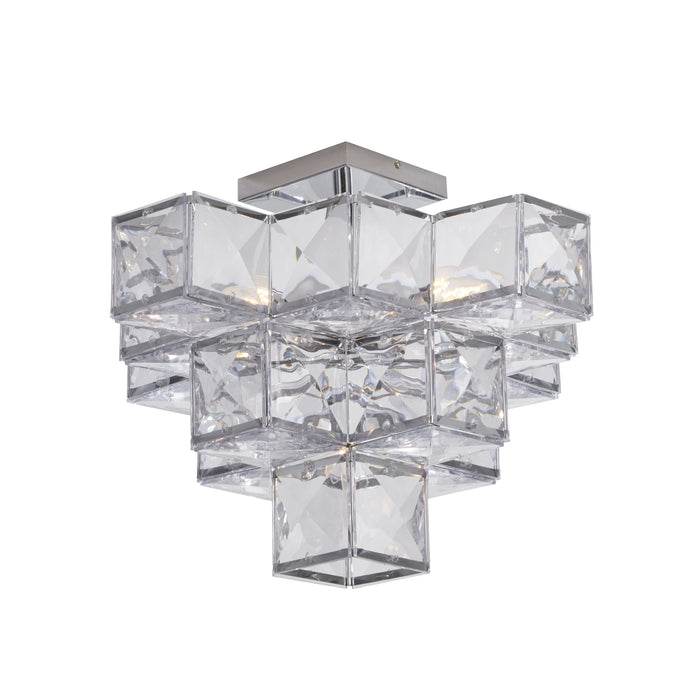 Searchlight 5995-5CC Glacier 5Lt Acryclic Semi Flush - Chrome - 31317