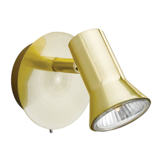 Firstlight 6090BB Magnum 1 Light Brushed Brass Wall Spotlight (Switched)