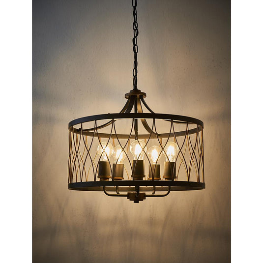 Endon Lighting 61498 Heston 5lt Pendant - 33652
