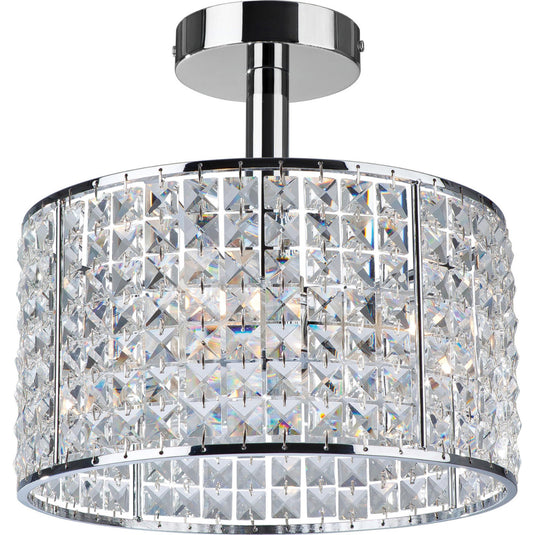 Firstlight 6152CH Pearl 4 Light Polished Chrome Ceiling Light