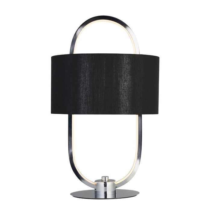Searchlight 62801CC Madrid LED Table Lamp With Black Shade - 31334