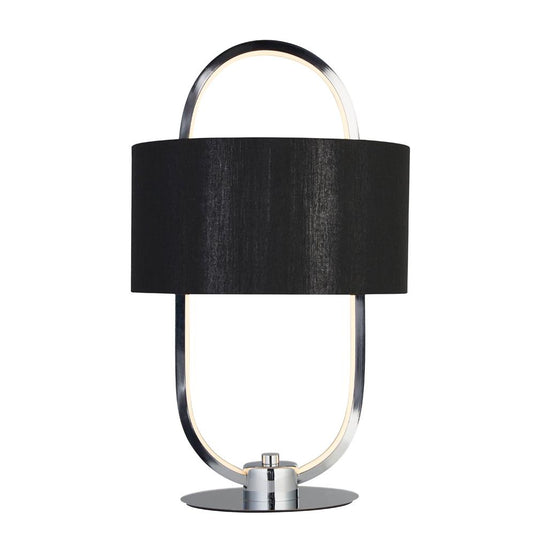Searchlight 62801CC Madrid LED Table Lamp With Black Shade - 31334