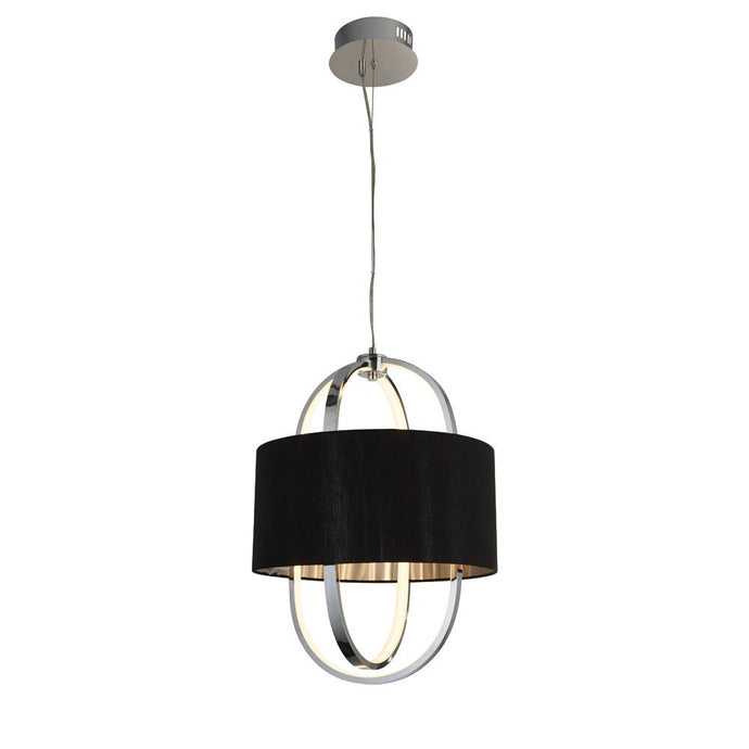 Searchlight 62802CC Madrid LED Pendant With Black Shade - 31335