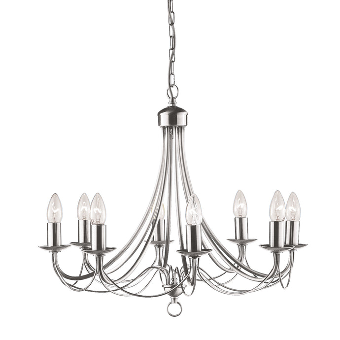 Searchlight 6348-8SS Maypole  8Lt Satin Silver Ceiling - 26550