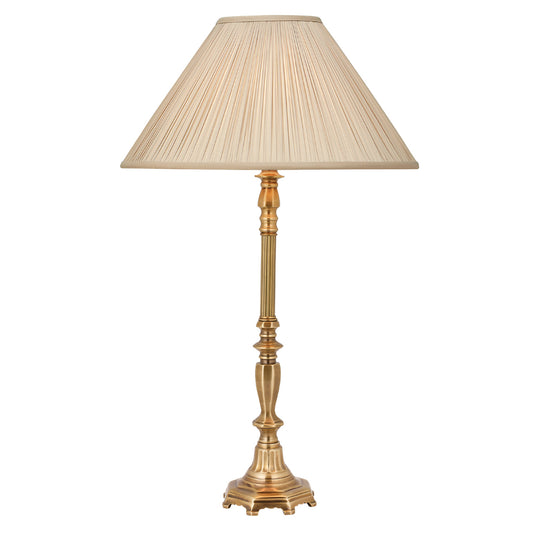 Interiors 1900 63796 Asquith Solid Brass Table Lamp & Beige Shade