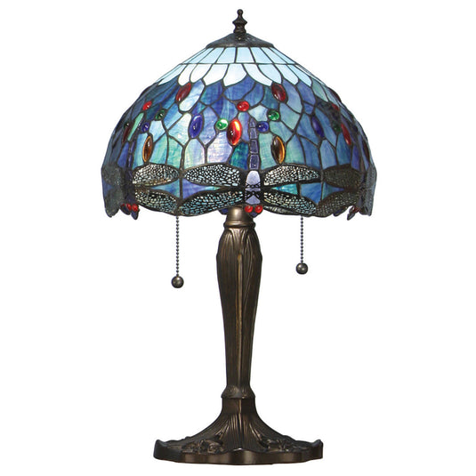 Interiors 1900 64090 Dragonfly Blue Small Table Lamp
