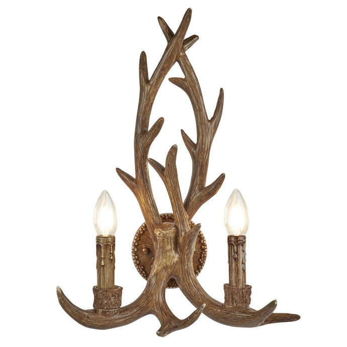 Searchlight 6412-2BR Stag 2Lt Antler Wall Bracket - 31353