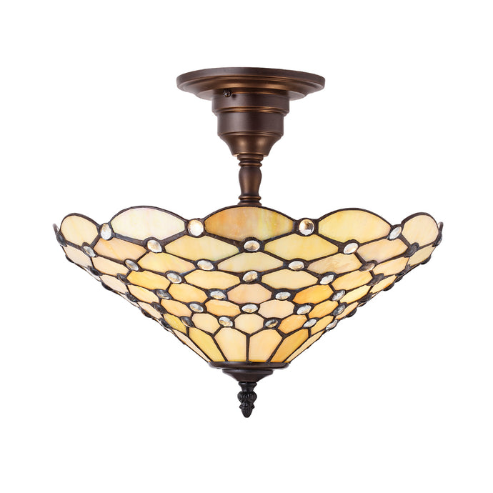 Interiors 1900 64300 Pearl Medium 3 Light Semi-Flush