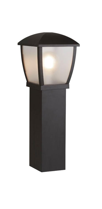 Searchlight 6591-730 Seattle Outdoor Post (730mm Height) - Black With Clear Frosted Panels - 31377