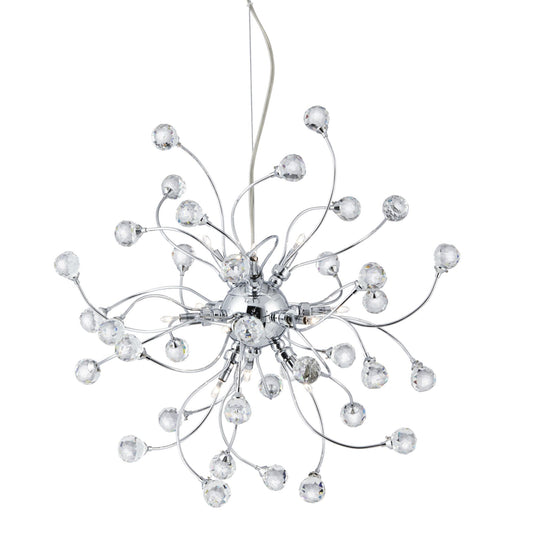 Searchlight 6629-12CC Sonja 12Lt Chrome Pendant With Crystal Ball G9 - 31382