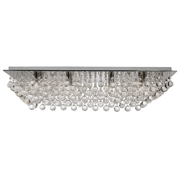 Searchlight 6728-8CC Hanna 8Lt CC Rectangle Flush- Xtal Ball - 31388