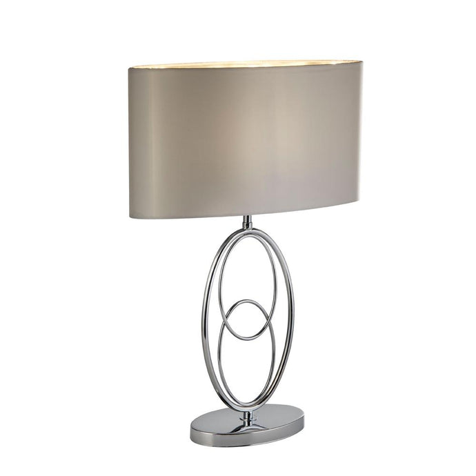 Searchlight 69041CC Loopy 1Lt Table Lamp, Chrome With White Shade - 31406