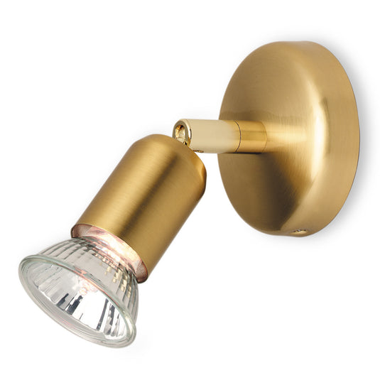 Firstlight 7001BB Runner 1 Light Brushed Brass Wall Spotlight