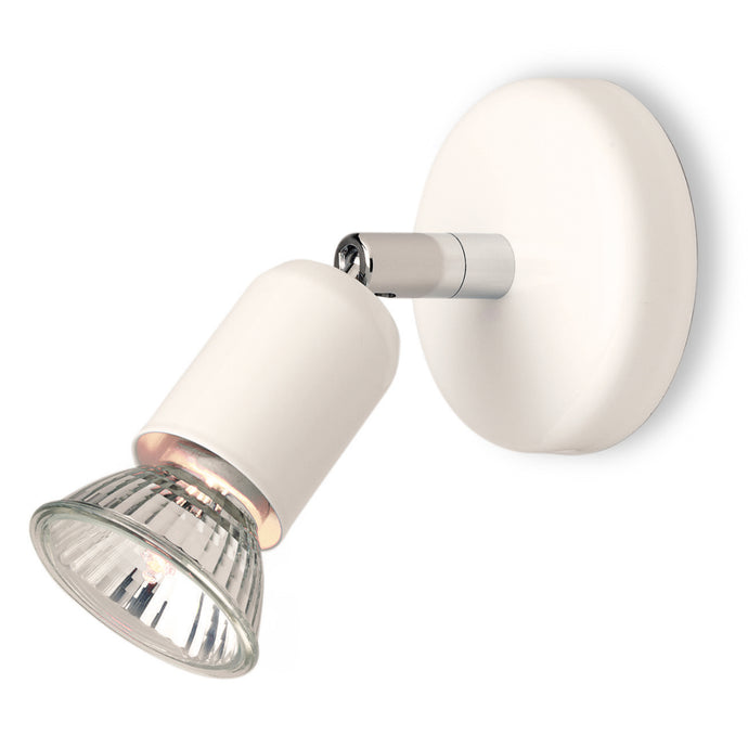 Firstlight 7001WH Runner 1 Light White Wall Spotlight