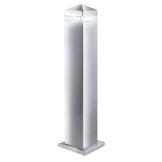 Searchlight 7202-450 India LED Outdoor Post - 45Cm Satin Silver Square - 16 LEDs - 31430