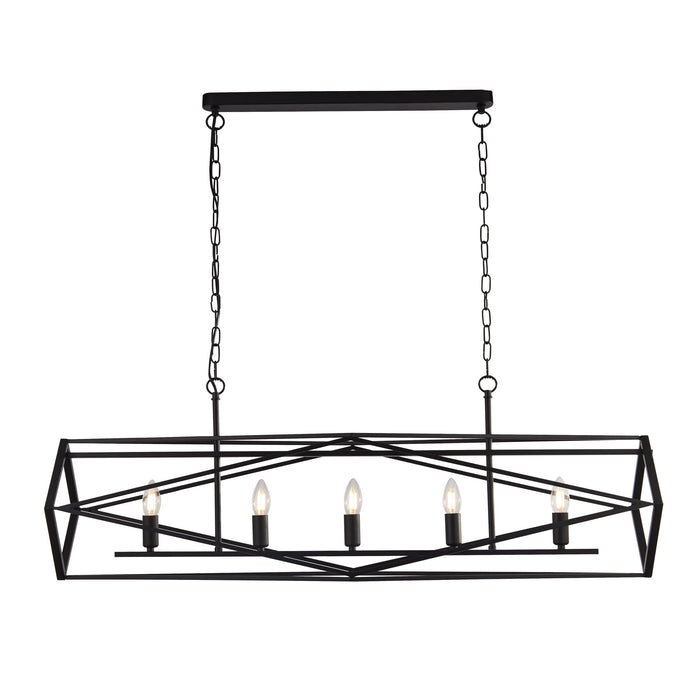 Searchlight 7335-5BK Chassis 5Lt Black Pendant - 31445