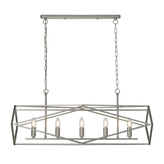 Searchlight 7335-5SS Chassis 5Lt Satin Silver Pendant - 31446