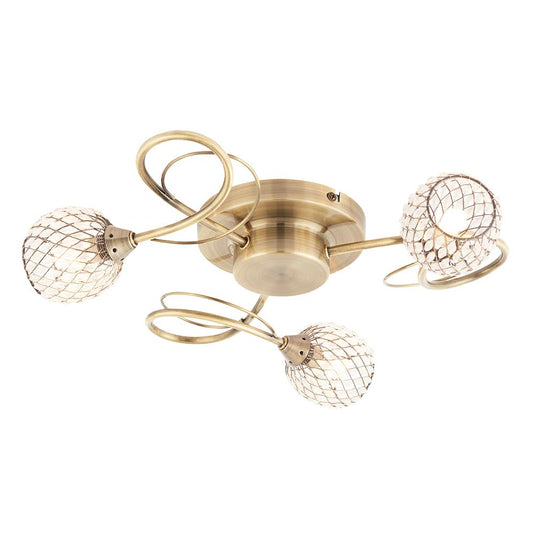 Endon Lighting 73758 Aherne 3lt Semi flush - 33782