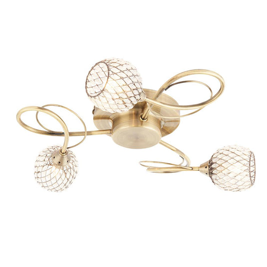 Endon Lighting 73758 Aherne 3lt Semi flush - 33782