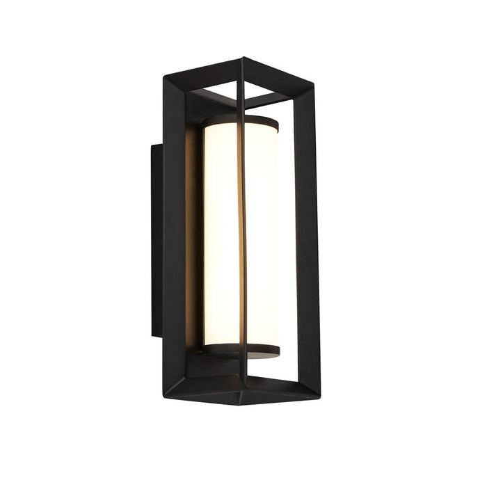 Searchlight 74304-1BK Chaplin Rectangular LED Wall Light, Matt Black - 200mm - 31456