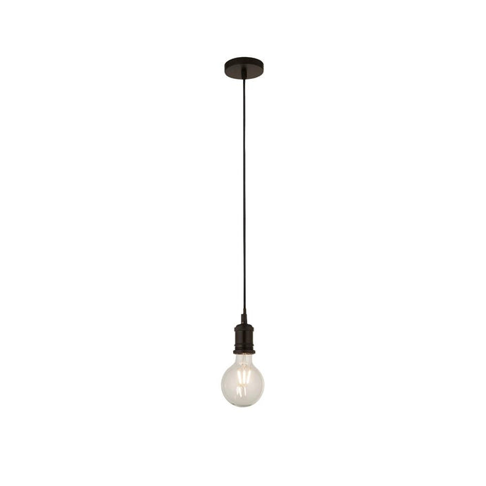 Searchlight 7461BK Matt Black 1Lt Cable Suspension With 1.5Mtr Black Textile  Cable - 25198