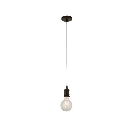 Searchlight 7461BK Matt Black 1Lt Cable Suspension With 1.5Mtr Black Textile  Cable - 25198