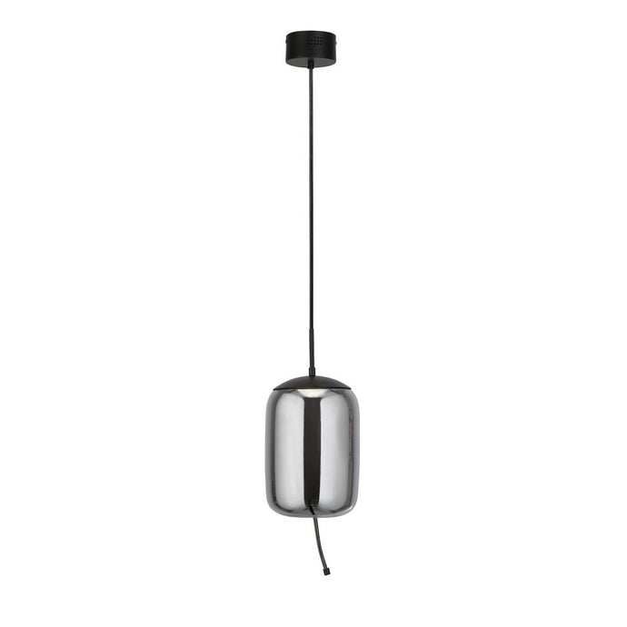 Searchlight 75132-1SM Lisbon 1Lt LED Pendant,Black And Smoked Glass - 31465