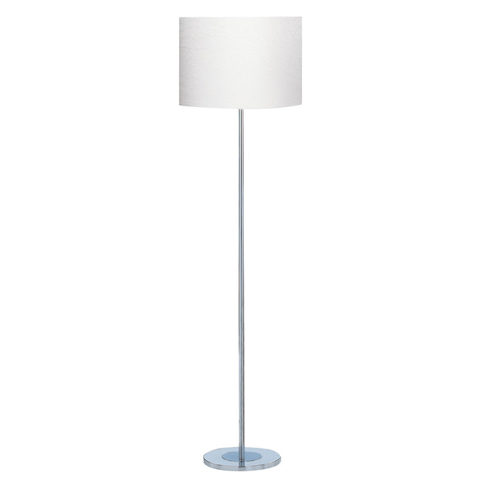 Searchlight 7550CC Carter Floor Lamp - Chrome Round Base Ivory  Drum Shade - 25365