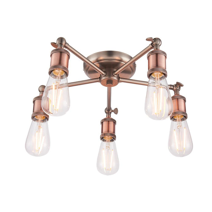 Endon Lighting 76336 Hal 5lt Semi flush - 33837