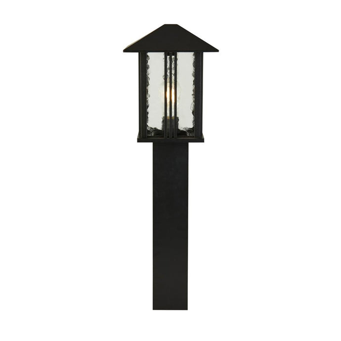 Searchlight 7925-740 Venice 1Lt Outdoor Post (740mm Height) - Black With Water Glass - 31498