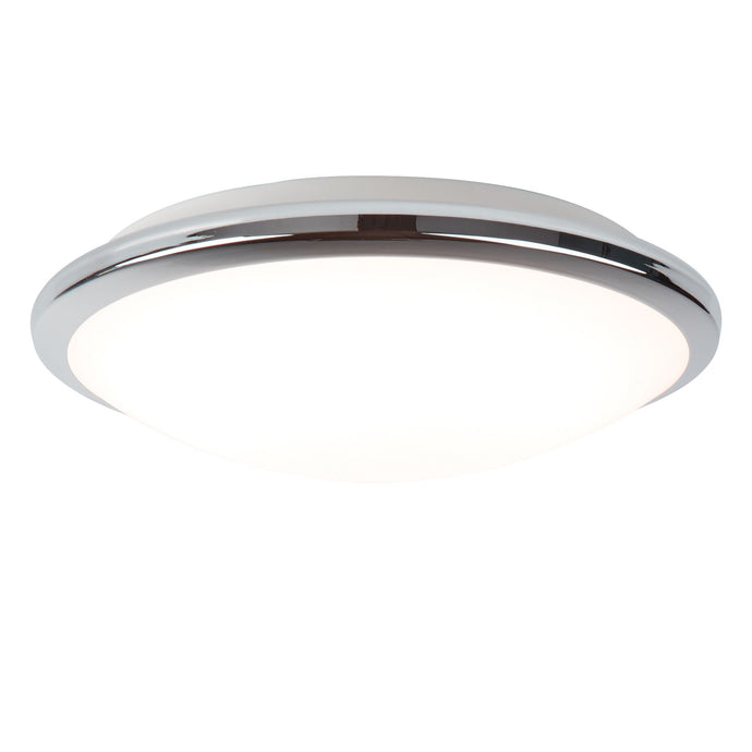 Searchlight 7938-30CC Knutsford Bathroom Flush LED IP44 , Chrome Trim, Frosted Glass Shade - Dia 30Cm - 25521