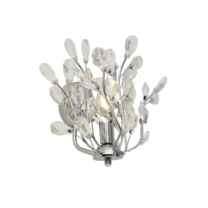 Searchlight 8011-1CC Bouquet 1Lt Chrome Wall Light With Crystal Glass - 31508